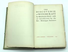 1930 THE DISCOVERIE OF WITCHCRAFT BY REGINALD SCOT WITH AN INTRODUCTION BY THE REV. MONTAGUE SUMMERS