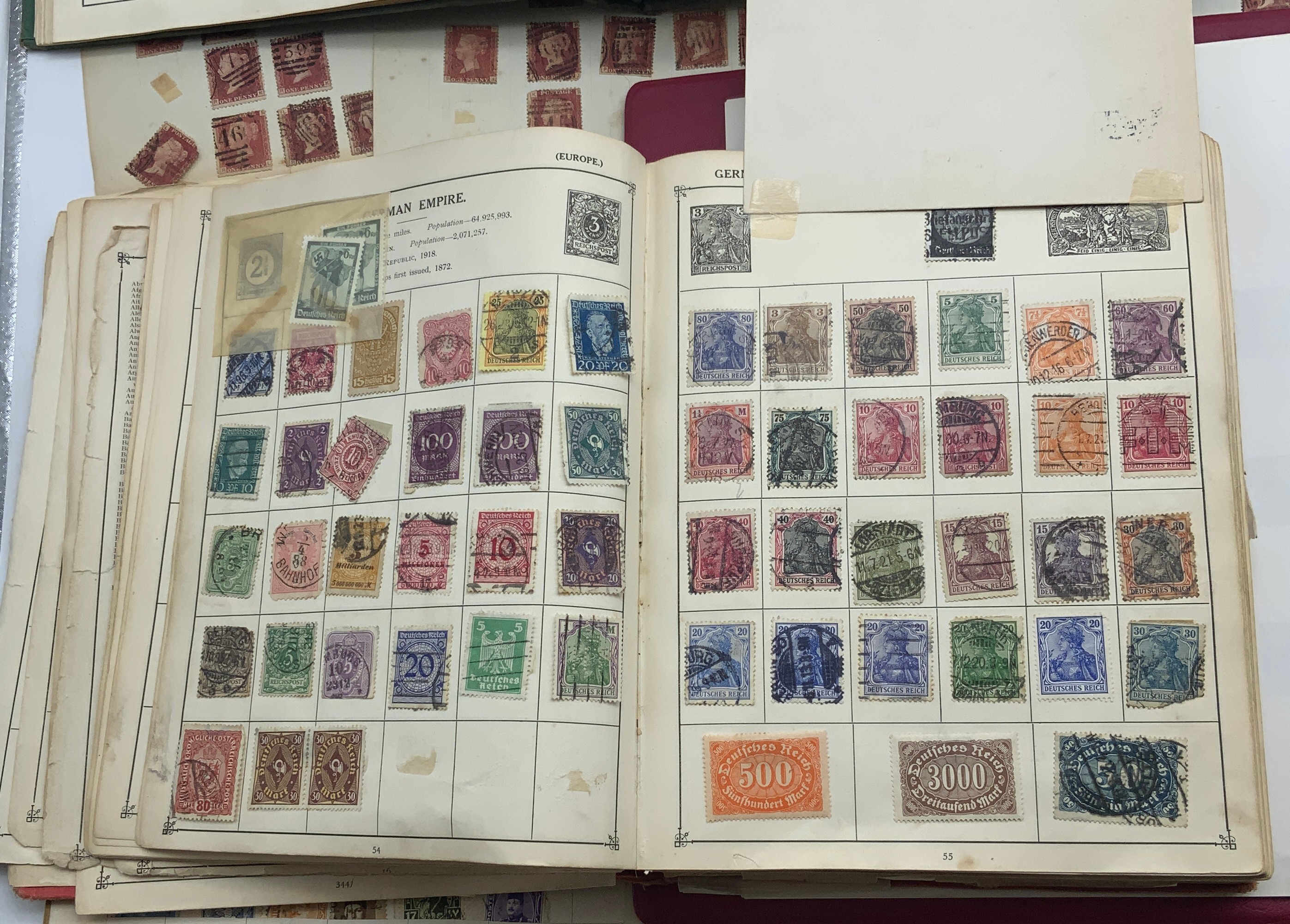 BOX OF VARIOUS STAMPS INCLUDING THREE PENNY BLACK, SOME OTHER HIGH-VALUE STAMPS - Image 31 of 47