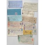 CHEQUES FROM SCOTTISH BANKS (16). ALL USED