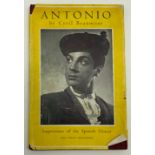 ANTONIO BY CYRIL BEAUMONT SIGNED BOOK