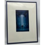 FRAMED SCI-FI PRINT - SIGNED & DATED 1986