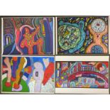 SELECTION OF FOUR PRINTS BY JOHN MCQUIRK