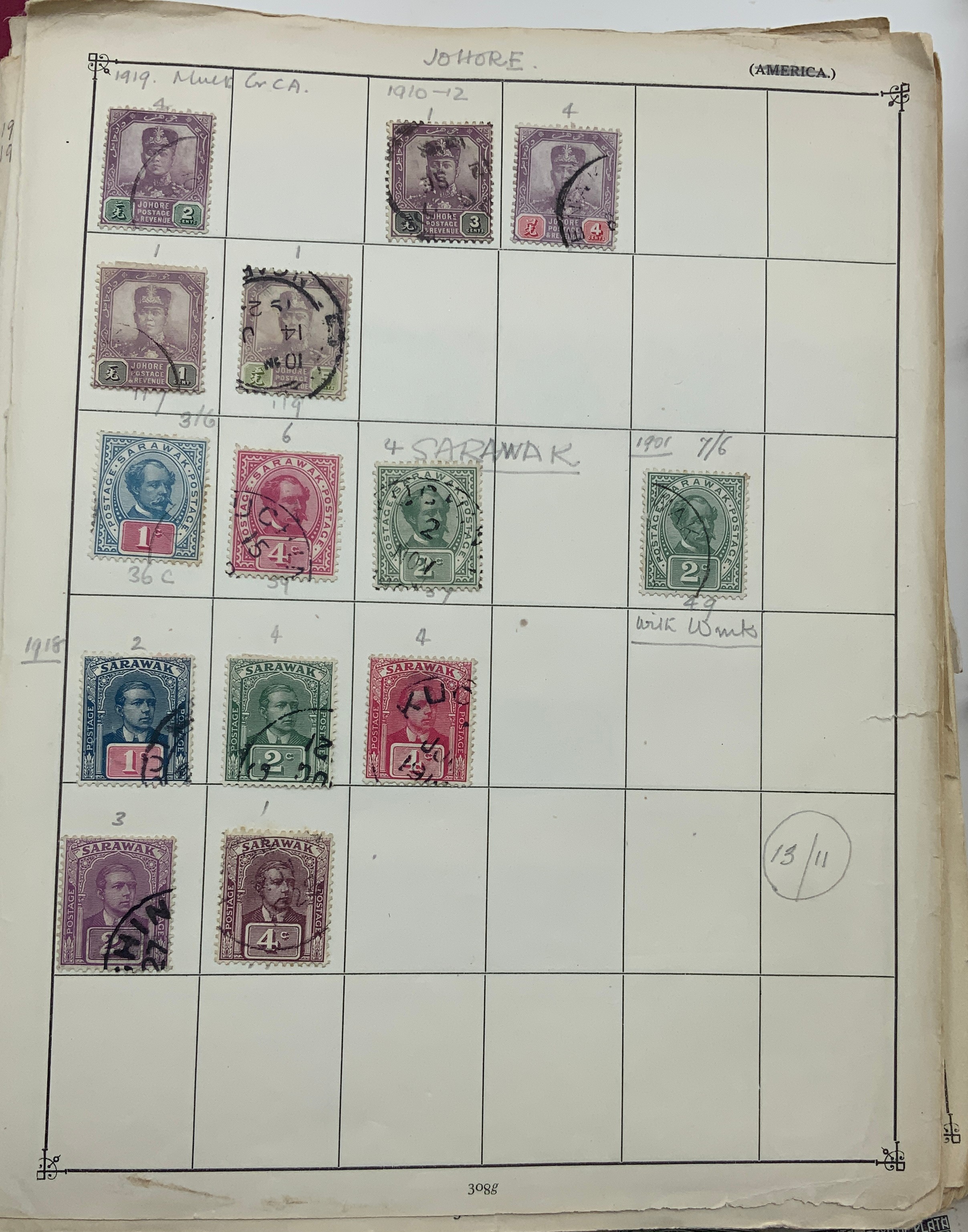 BOX OF VARIOUS STAMPS INCLUDING THREE PENNY BLACK, SOME OTHER HIGH-VALUE STAMPS - Image 26 of 47