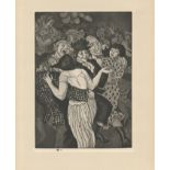 DAME LAURA KNIGHT PRINT OF PLATE III FROM DANCING ON HAMPSTEAD HEATH