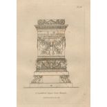 ANTIQUE ETCHING PUBLISHED ORIGINALLY BY HENRY MOSES 1811 - A SEPULCHRAL CIPPUS FROM PIRANESI