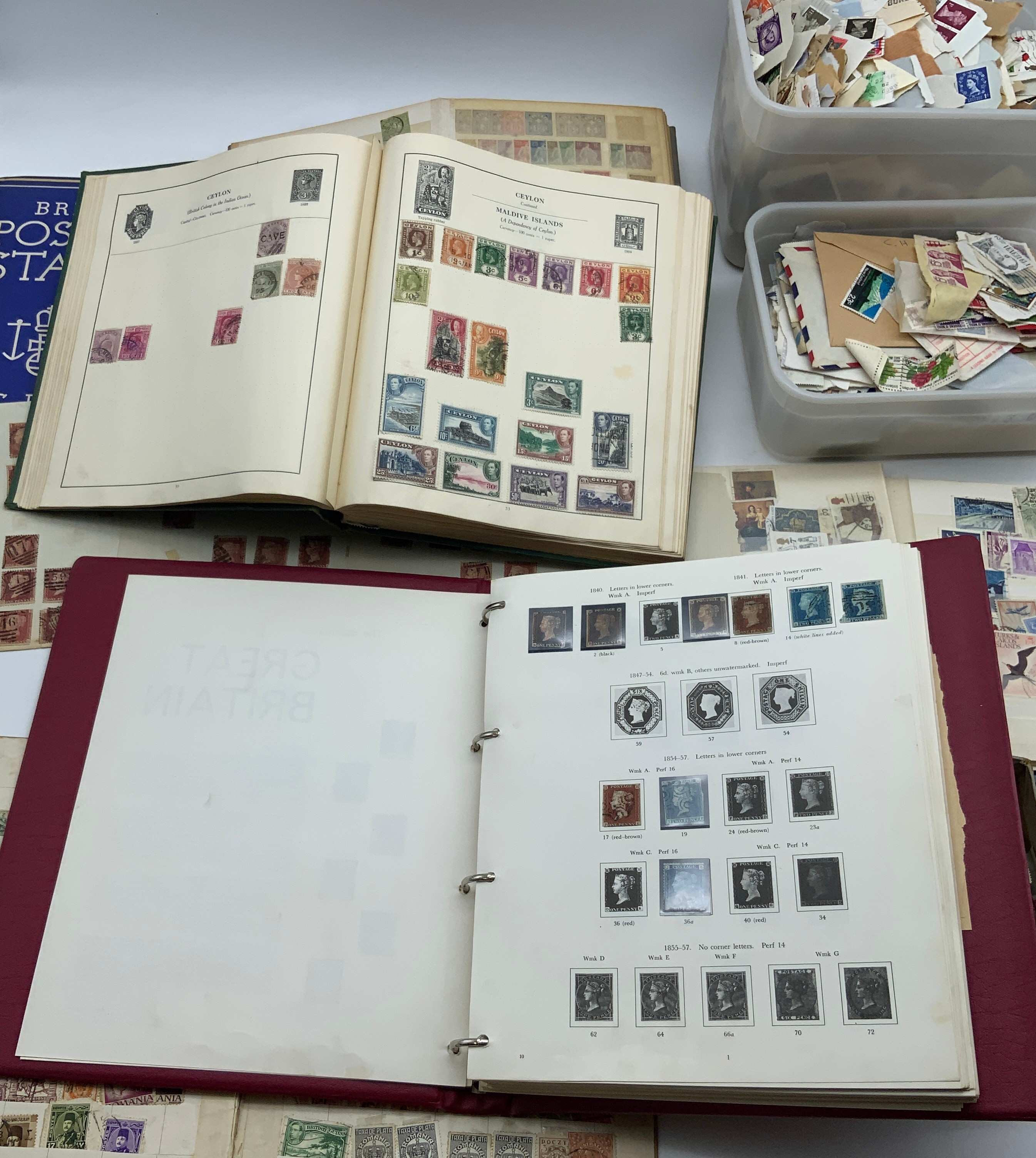 BOX OF VARIOUS STAMPS INCLUDING THREE PENNY BLACK, SOME OTHER HIGH-VALUE STAMPS - Image 20 of 47