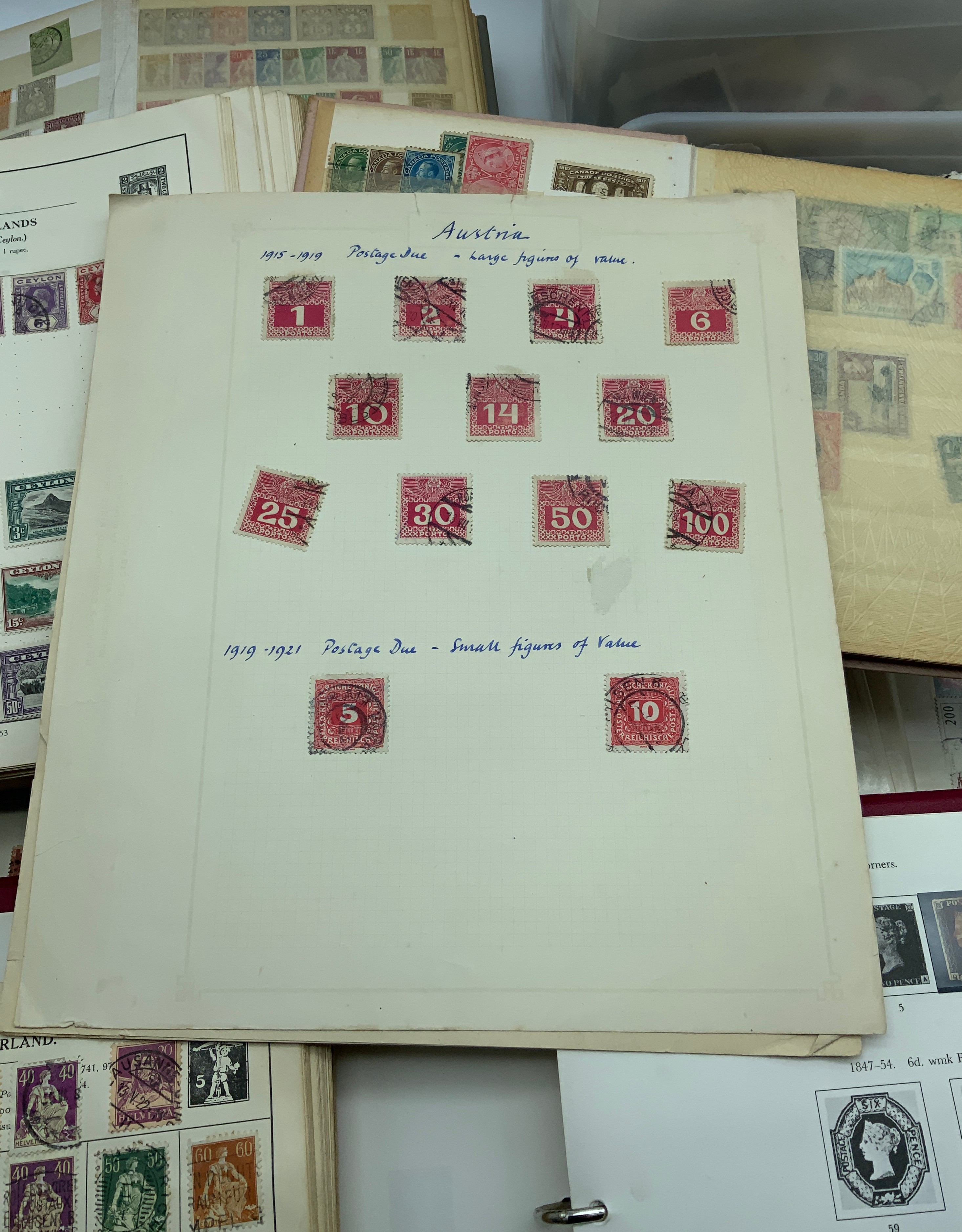 BOX OF VARIOUS STAMPS INCLUDING THREE PENNY BLACK, SOME OTHER HIGH-VALUE STAMPS - Image 45 of 47