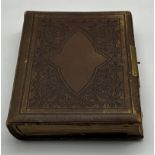ANTIQUE PHOTO ALBUM OF FRIENDS AND FLOWERS A/F