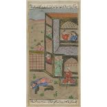 EARLY PERSIAN (MOGHUL) PICTURE ON PAPER