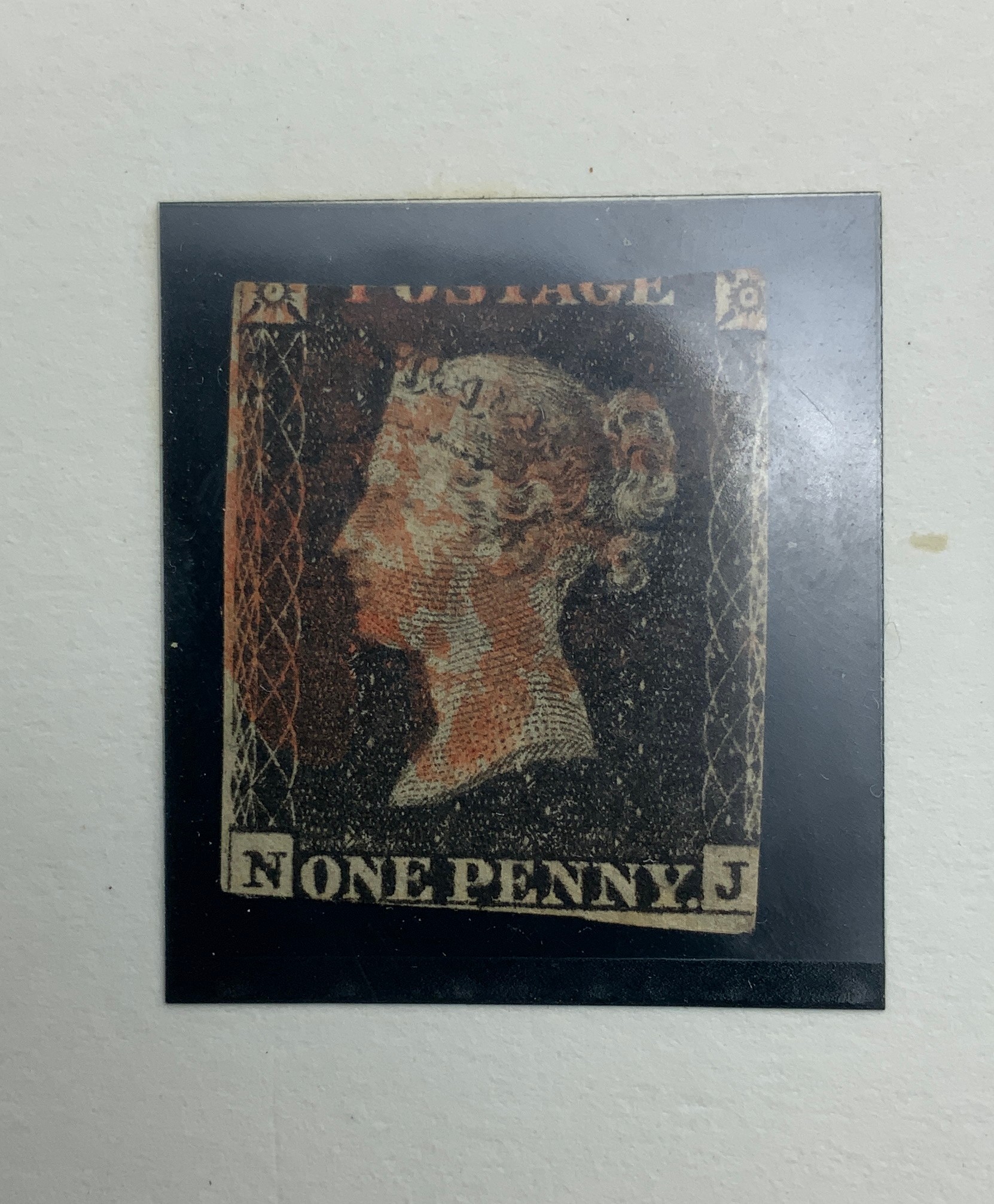BOX OF VARIOUS STAMPS INCLUDING THREE PENNY BLACK, SOME OTHER HIGH-VALUE STAMPS - Image 13 of 47