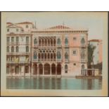 EARLY PHOTOGRAPH ON CARD OF PALAZZO CA DORO VENICE (1908)