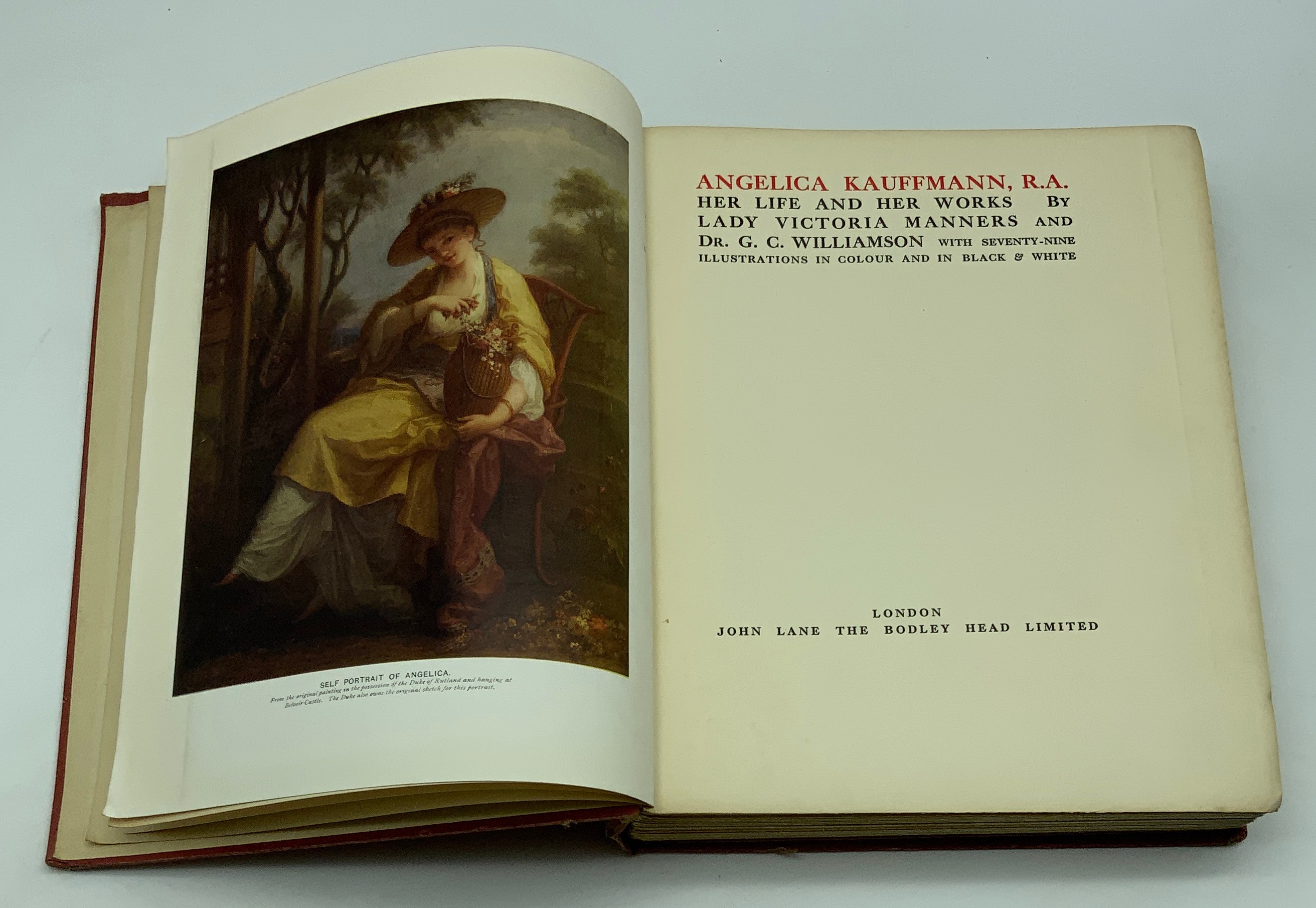 ANGELICA KAUFFMANN R.A. HER LIFE AND WORKS BY LADY VICTORIA MANNERS DR G C WILLIAMSON LTD ED A/F - Image 3 of 5