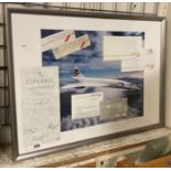 PICTURE OF CONCORDE WITH FLIGHT TICKET BAGGAGE LABEL & FLIGHT CERTIFICATE