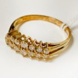 18 CARAT GOLD DIAMOND ETERNITY RING - 3.5 GRAMS APPROX