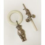 2 SILVER (925) RATTLES/TEETHERS