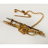 GOLD VICTORIAN BROOCH - 2.4 GRAMS APPROX