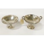 TWO HM SILVER RAISED BOWLS - 14.5 OZ