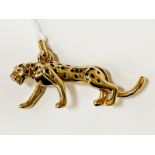 CARTIER STYLE PANTHER PENDANT - 18CT GOLD - 10.2 GRAMS APPROX