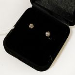 9CT GOLD DIAMOND STUD EARRINGS - TOTAL APPROX 0.40 CT