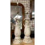 PAIR OF ROYAL DUX STYLE LAMPS