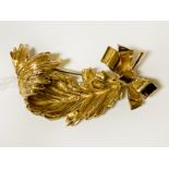 18 CARAT GOLD (MARKED 750) BROOCH APPROX 9.5 GRAMS