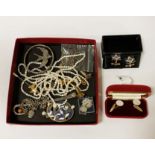 SMALL QTY OF SILVER & OTHER NICE JEWELLERY