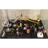 COLLECTION OF GLASS ANIMAL FIGURES