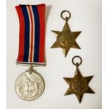 2 ATLANTIC STAR MEDALS & ANOTHER CAMPAIGN MEDAL