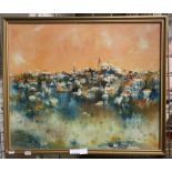 ORIGINAL FRAMED OIL ON BOARD BY BEN AVRAM