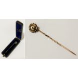 9CT GOLD TIE PIN - BOXED