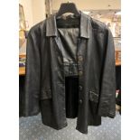 JANE NORRIS LEATHER JACKET & SKIRT