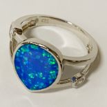 STERLING SILVER OPAL RING