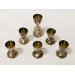 SILVER MINIATURE GOBLETS 8OZS APPROX