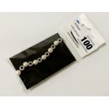 STERLING SILVER CULTURED PEARL BRACELET