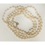 OPERA LENGTH KNOTTED PEARL NECKLACE