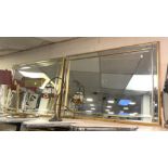 PAIR OF GILT GOLD MIRRORS A/F