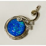 STERLING SILVER OPAL PENDANT