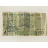 BANK OF SCOTLAND 1995 £50 STERLING NOTE
