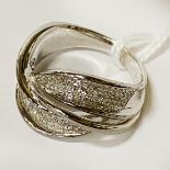 14 CARAT WHITE GOLD DIAMOND RING 6.7 GRAMS APPROX SIZE L