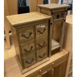 OAK 6 DRAWER CHEST & HALL TABLE