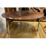 1960'S TEAK STAG COFFEE TABLE WITH STEEL LEGS