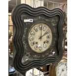 MOTHER OF PEARL WALL CLOCK WITH ENAMEL FACE