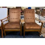 PAIR OF 1950 EASY CHAIR A/F