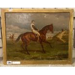WILLIAM H. HOPKINS OIL ON BOARD - EQUINE STUDY - SOME RESTORATION NEEDED A/F