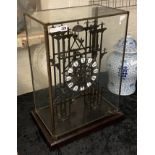 SKELETON CLOCK IN CASE - 64.5 CMS INC. CASE