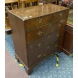 WALNUT CHEST OF DRAWS