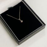 9CT GOLD DIAMOND PENDANT & CHAIN