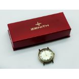AUTOMATIC 9CT GOLD ZENITH WRISTWATCH - NOT WORKING