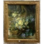 JEAN LOUIS BOUTHOUX - STILL LIFE ON CANVAS - 54 X 43 CMS INNER FRAME
