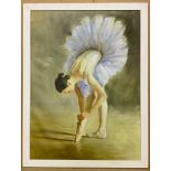 FRAMED OIL ON CANVAS - YOUNG BALLERINA BY ALEXANDR SHEVCHUK (UKRAINIAN)